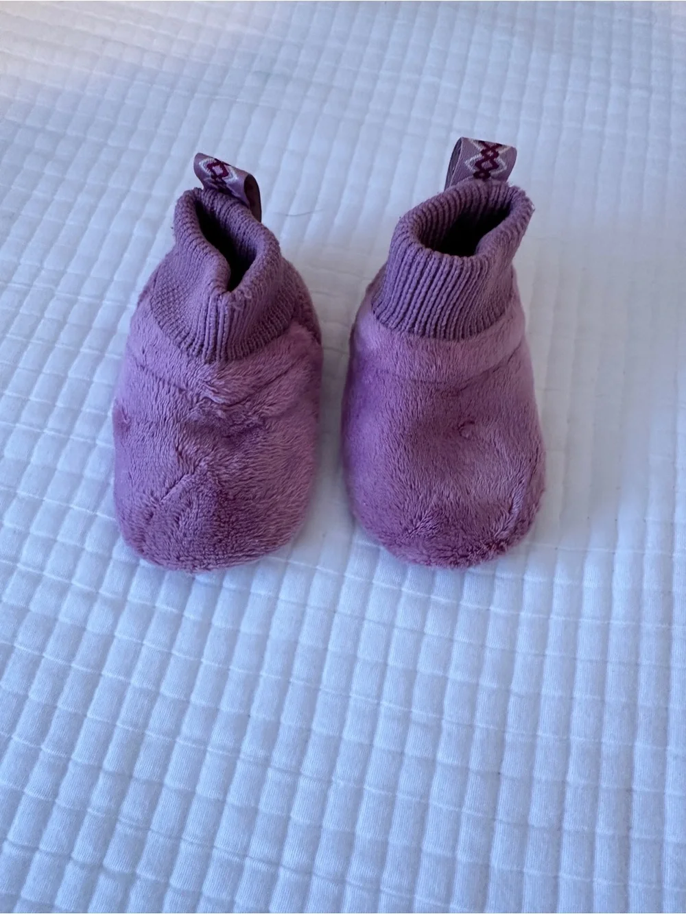 UGG Kids Plush Slip-On Booties in Lavender Pink
